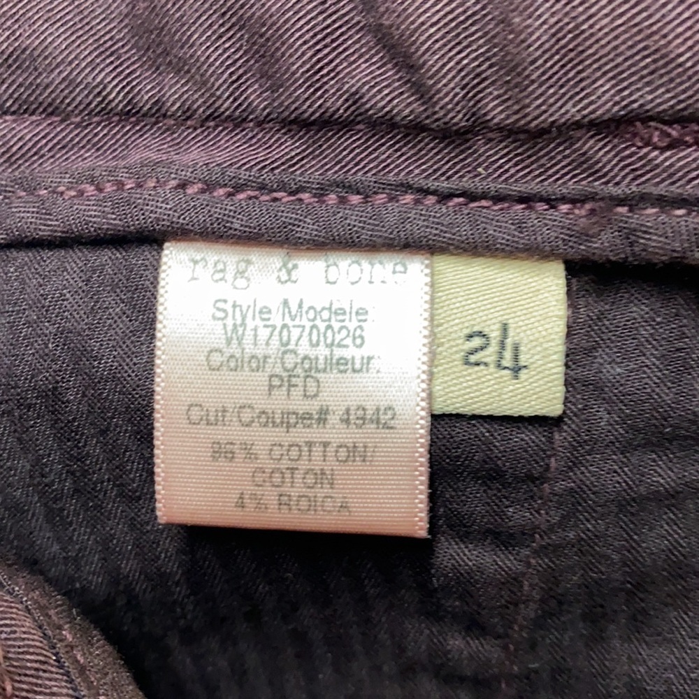 rag & bone Burgundy Chino Style Pant/Jean - Picture 8 of 9